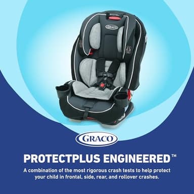 Graco SlimFit 3-in-1 Convertible Car Seat, Ultra-Space-Saving Design, Darcie, Suitable for Rear and Forward-Facing, Highback Booster Seat with 10-Position Headrest - Image 7