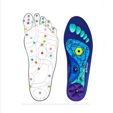 Magnetic Acupressure Insoles for Foot Comfort & Arch Support – Relieves Foot Fatigue, Includes Breathable Socks for All-Day Wear, Ideal for Work Boots, Sneakers, Walking & Standing (Blue, M/8-11) - Image 7