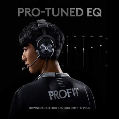 Logitech G Pro X Wired Gaming Headset: Blue VO!CE Detachable Boom Mic, DTS 7.1, 50 mm Drivers, USB/3.5mm Aux, Spare Memory Foam Ear Pads, USB DAC & Bag Included - Black - Image 8