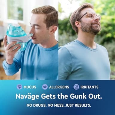 Navage Multi-User Bundle - Navage Irrigation System - Saline Nasal Rinse Kit with 1 Nose Cleaner, 30 Salt Pods, and Extra Nasal Dock and Pair of Nose Pillows - Image 2