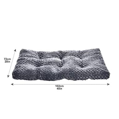 Amazon Basics Cat and Dog Bed and Crate Pad, Machine Washable, Indoor, 40 x 27 x 3.5 inches, Gray - Image 5