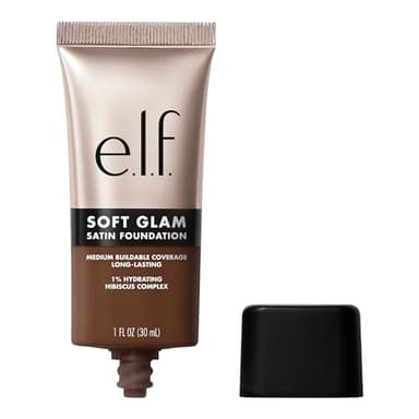 e.l.f. Soft Glam Foundation, Medium Coverage, Long-Lasting & Buildable Foundation For A Smooth, Satin Finish, Vegan & Cruelty-Free, 62 Rich Warm - Image 1