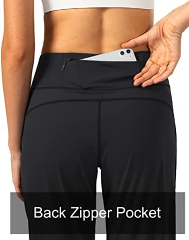 Soothfeel Women's Joggers with Zipper Pockets High Waisted Athletic Workout Yoga Pants Joggers for Women Black - Image 3
