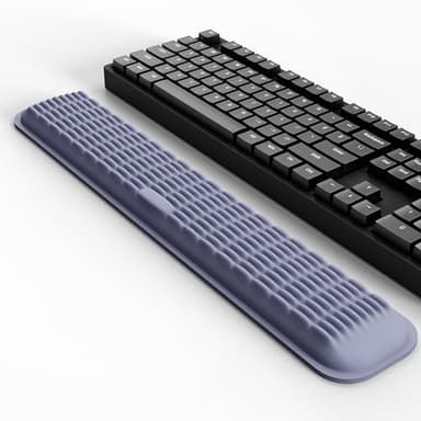 MEKASS Keyboard Wrist Rest, Soft Memory Foam Wrist Support for Keyboard, Keyboard Hand Rest Pad for Wrist Pain Relief, Keyboard Wrist Guard for Long Hours of Work, Gaming, Studying（Gray） - Image 2