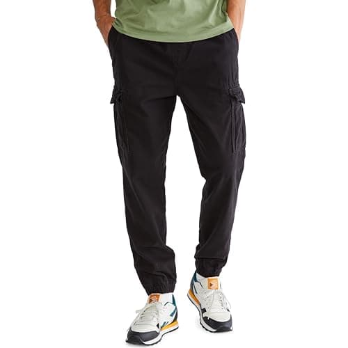 AEROPOSTALE Aero Cargo Jogger Pant, Dark Black, M - Image 1