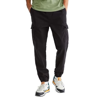 AEROPOSTALE Aero Cargo Jogger Pant, Dark Black, M - Image 1