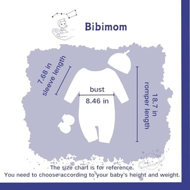 Bibimom Infant Boy Clothes 0-3 Months Knit Round Crew Neck Snap Closure Blue Romper - Image 7