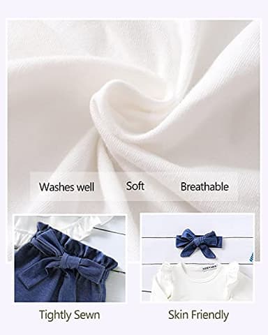 NZRVAWS 18-24 Months Baby Girls Clothes Infant Toddler 18 Months Long Sleeve Blue Fall Winter Long Pants Fall Winter - Image 5