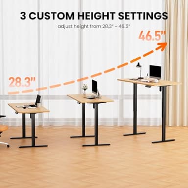 ErGear Electric Stand up Desk Frame,4 Memory Height Settings Height Adjustable Table Legs, Sit Stand Desk Frame Up to 47.2", Ergonomic Standing Desk Base Workstation, Black Frame Only - Image 5