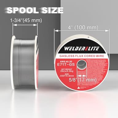 WelderElite 2-Pack 0.030" Gasless Flux Core Wire, 2lb Each, Perfect for MIG Welding Galvanized, Stainless & Mild Steel Projects, E71T-GS - Image 3