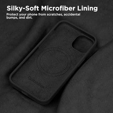 GolbinBox Magnetic for iPhone 15 Case, Compatible with MagSafe, [Soft Anti-Scratch Microfiber Lining], Slim Liquid Silicone Shockproof Protective Phone Case for iPhone 15 6.1 inch, Black - Image 6