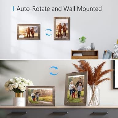 Canupdog 10.1 WiFi Digital Picture Frame, IPS Touch Screen Smart Cloud Digital Photo Frame with 16GB Storage, Wall Mountable, Auto-Rotate, Share Photos From Anywhere Via App, Email - Image 6