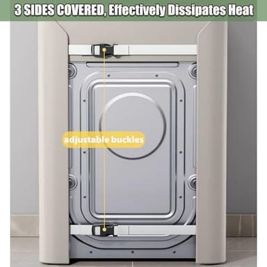 Top Load Washing Machine Cover Waterproof Washer Dryer Cover with Zipper Dustproof Outdoor Full-Automatic Washer Protector Case Laundry Cover 22x22.8x36.2inch (Animal) - Image 7