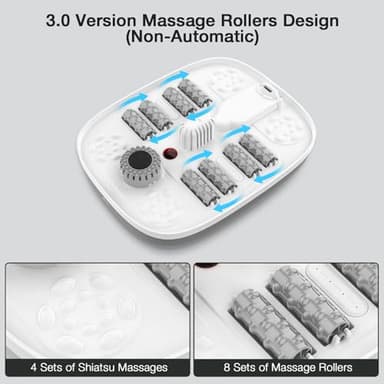 HOSPAN Collapsible Foot Spa with Heat, Bubble, Red Light, and Temperature Control, Foot Bath Massager with 8 Shiatsu Massage Rollers, Pedicure Foot Spa for Relaxation and Stress Relief - Image 2