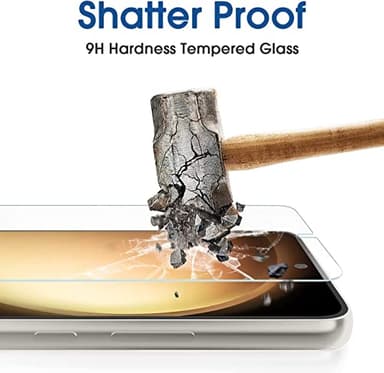 amFilm [2+2 Pack OneTouch Tempered Glass Screen Protector for Samsung Galaxy S23+/S23 Plus 6.6 Inch with Camera Lens Protector, 9H Hardness, Easy Installation and Bubble Free. - Image 4