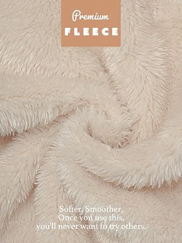 Baby Plush Long Sleeve Polar Fleece Jumpsuit With Bear Ears Baby Fleece Hooded Jumpsuit Infant Winter Outfit (Beige, 3-6 Months) - Image 5