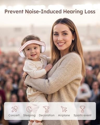 Yoofoss Baby Ear Muffs Noise Protection for Infant and Babies Up to 36 Months - Noise Cancelling Headphones for Ear Protection, Sleep, Travel Baby Essentials - Image 6