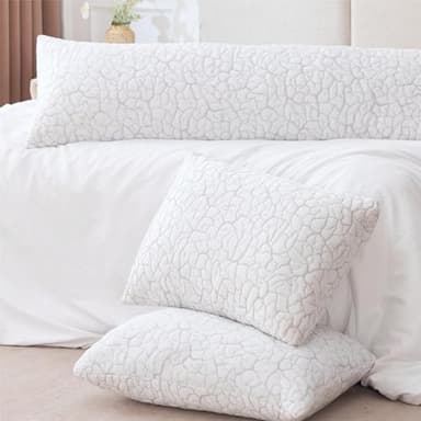 WGAKCED Cooling Pillows for Sleeping 2 Pack, Adjustable Shredded Memory Foam Pillows Queen Size Set of 2, Firm Bed Pillows for Side Back Stomach Hot Sleepers, Cold Pillow with Removable Washable Cover - Image 7