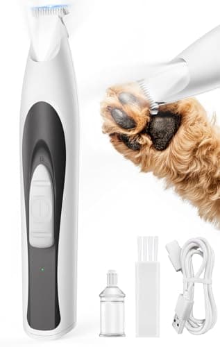 oneisall Low-Noise Dog Paw Trimmer with LED Light, Paw Trimmer for Dogs &Cats 0.8inch/20mm Wide Blade, 35dB Cordless Electric Pet Paw Grooming Clippers for Paws, Ears, Face, Rump - Image 1