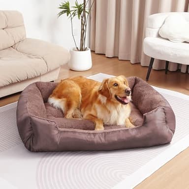Dog Bed for Large Dogs, Rectangle Washable Orthopedic Pet Bed, Soft Sleeping Puppy Bed, Durable Dog Sofa with Anti-Slip Bottom - Image 1