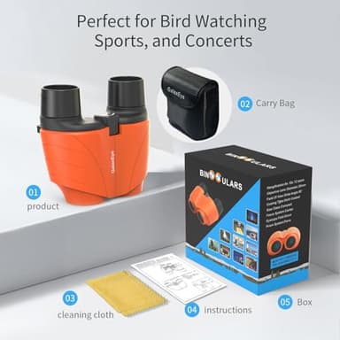 Binoculars for Adults and Kids GalaxEye 12x25 Compact Binoculars Featuring High Definition Large Field of View and Easy Focus Ideal for Hunting Bird Watching Stargazing Travel and Cruise - Image 8