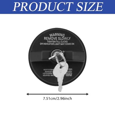 SamWinGear Gas Cap Lock, Locking Gas Cap with Key for Toyota 4Runner Tacoma Honda CRV Tundra Acura Infiniti Nissan Buick Cadillac GMC Chevy, Fuel Tank Caps Automotive Replacement 77300-47020 10504 - Image 2