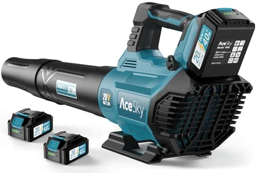 Leaf Blower Cordless - 2025 Update 150000RPM & 3 Speed Levels Electric Leaf Blower with 2 x 4.0Ah Battery and Charger, Extension Tube Blower for Lawn Care, Yard, Garage, Blowing Leaves, Dust or Snow - Image 1