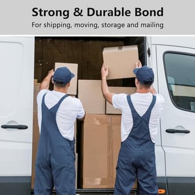 1.88 in x 66.6 YDs Clear Heavy Duty Packing Tape with Dispenser, Strong & Durable Shipping Tape, Packaging Tape, Packing Tape Dispenser for Packing Boxes, Moving Supplies, Shipping and Mailing - Image 5