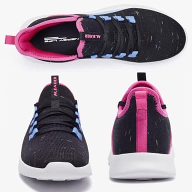 ALEADER Energycloud Womens Walking Shoes Slip Ins Sneakers Tennis Running Breathable Hands Free Casual Black Silver Metallic Size 8.5 US - Image 6