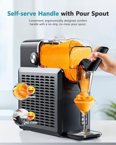 EUHOMY 86oz Slushie Machine, No Ice Needed Slushy Machine for Home, Professional Frozen Drink Maker, Self-Cleaning, 5 Preset Programs, Frozen Margaritas, Frappés, Milkshake. - Image 4