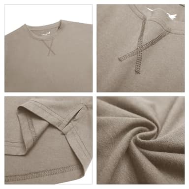 Mens 3 Pack Plain Cotton Shirts Short Sleeve Casual Crew Neck T-Shirts Hipster Hip Hop Longline Tees Shirts Drop Cut Curved Hem Shirt (BKDGKA XL) - Image 6