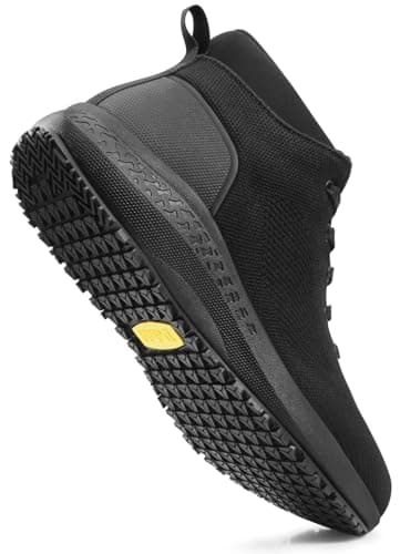 AEHAO Men's Non Slip Work Boots Slip Resistant Chef Shoes for Food Service Kitchen Restaurant Working Ankle Boot Casual Outdoor Walking Booties Waterproof,Black 8 - Image 2