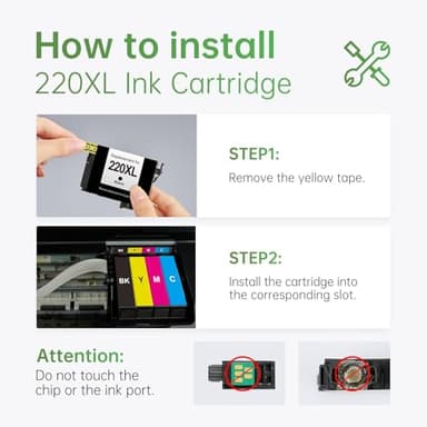 LEMERO Remanufactured for 220XL Ink Cartridges Replacement for Epson 220 220XL Ink Cartridges for Epson WF-2760 WF-2750 WF-2630 WF-2650 WF-2660 XP-320 XP-420 (4 Black 2 Cyan 2 Magenta 2Yellow) 10 Pack - Image 4