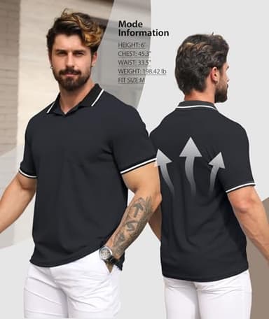 GEEK LIGHTING 3 Pack Mens Polo Shirts Short Sleeve Athletic Polo for Men Casual Moisture Wicking T-Shirts with Pocket - Image 2