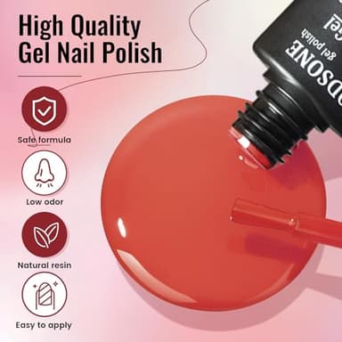JODSONE Gel Nail Polish Kit with U V Light 32 Colors Gel Polish Nail + 4 Functional Adhesive Bottles Kit Soak Off Manicure Tools Gifts for Women - Image 6