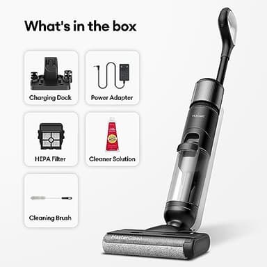 Ultenic Wet Dry Vacuum Cleaner,Cordless Vacuum Mop Combo with Self-Cleaning,Smart Mess Detection,50mins Runtime,3-in-1 Vacuum Mop for Hard Floors,Edge Cleaning,LED Display,Black,AC1 Elite - Image 9