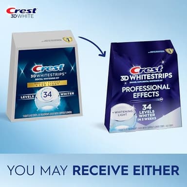 Crest 3D Whitestrips Professional Effects + LED Light – Teeth Whitening Kit, 1 Light + 20 Treatments, Each with 1 Upper/1Lower, 40 Strips – Crest 3DWhite Teeth Whitening Strips - Image 2