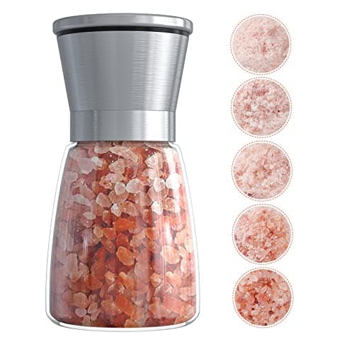 Ebaco Original Stainless Steel Salt or Pepper Grinder - Top Spice Mill with Ceramic Blades, Brushed Stainless Steel and Adjustable Coarseness By Pepper Grinder （Single Package） - Image 1