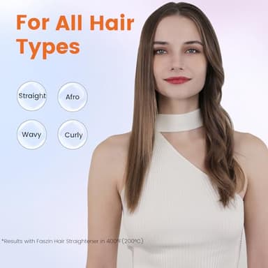 Faszin Professional Hair Straightener, 1.65inch Wide-Plate, Titanium Negative Ion Flat Iron, 30s Rapid Heating, LED Temp Display, Wide Voltage & 10 Adjustable Temp Levels (260-450℉) - Pink - Image 9