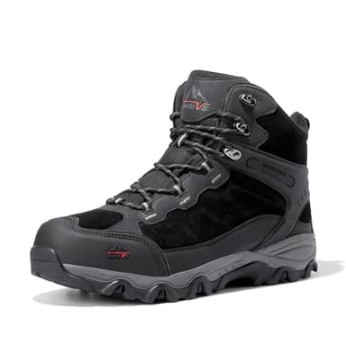 NORTIV 8 Men's Waterproof Hiking Boots Outdoor Mid Trekking Lightweight Mountaineering Shoes Paladin,Size 9.5,Black,JS19004M - Image 1