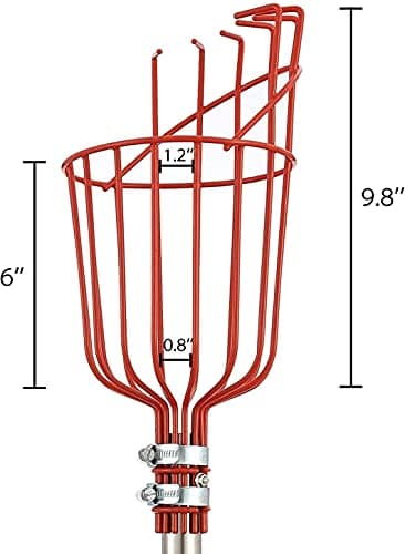 HOSKO 10FT Fruit Picker Tool, Lightweight High-Grade Stainless Steel Adjustable Fruit Picker with Metal Twist-on Basket, Suit for Apple Pear Lemon Mango Guava Orange Avocados Etc Fruit Picking - Image 5