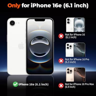 zapica Magnetic for iPhone 16e Case, [Compatible with MagSafe] [Military Grade Drop Protection] Translucent Matte Shockproof Anti-Scratch Phone Case, Black - Image 2