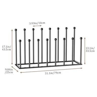 pickpiff Free Standing Shoe Racks - Black Metal Boot Rack Organizer Tall Boots for Dorm Room, Closet, Entryway, Bedroom, Patio Outdoor, Hallway, Black, Shoe Storage Fit for 8 Pairs - Image 6