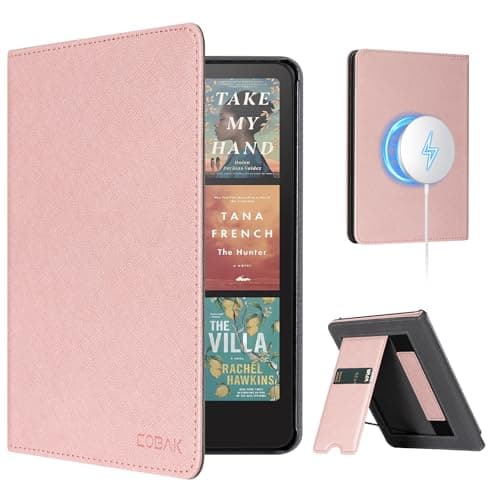 CoBak Stand Case for 7" Kindle Paperwhite 12th Gen 2024 and Kindle Colorsoft with Hand Strap - Compatible with iPhone MagSafe, for Samsung/Belkin/Anker Wireless Charging Pads, Durable, Auto Sleep Wake - Image 1