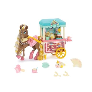 Wild Manes Horse Toys Cherie’s Tea and Treats Cart Playset with Cherie Horse Doll Figure, Includes Brush and Play Accessories - Image 1