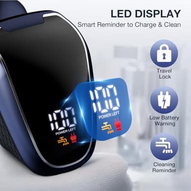 Head Shaver 7D, Wyklaus Head Shavers for Bald Men, Head Electric Razor with Nose Hair Trimmer, Waterproof Wet Dry Mens Grooming Kit - Image 4