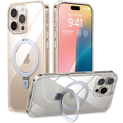 TORRAS for iPhone 16 Pro Max Case Clear with Stand, [Fit for MagSafe][Shockproof Military Grade Protection] Slim Magnetic Phone Case for iPhone 16 Pro Max 6.9" 2024 - Image 1