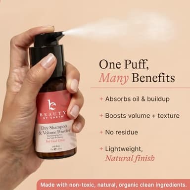 Beauty by Earth Non Aerosol Dry Shampoo Powder - Volumizing Non Toxic with Biotion, Oil-Absorbing Natural Ingredients, Made in USA - Image 4