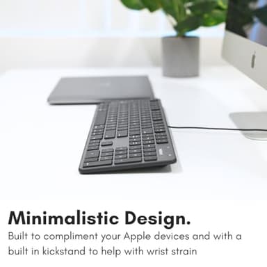 Macally Slim USB Wired Keyboard for Mac - Full Size Apple Key Board - Scissor Keycaps for Mac mini, MacBook Pro, MacBook Air, iMac Keyboard USB C. - Image 6