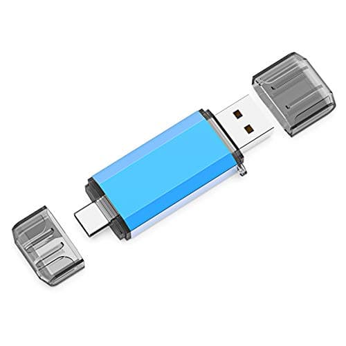 KOOTION USB C Flash Drive 128GB 2 in 1 OTG USB 3.0/Type C Thumb Drive Dual Drive USB C Memory Stick for Smartphone/Laptop/Tablet/PC - 128G, Blue - Image 1